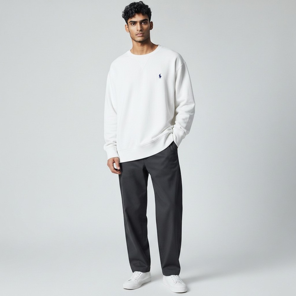 Polo Ralph Lauren White Crewneck Size Medium